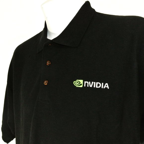 NVIDIA Tech Employee Uniform Black Polo Shirt Size NEW Size XL - Picture 3 of 8